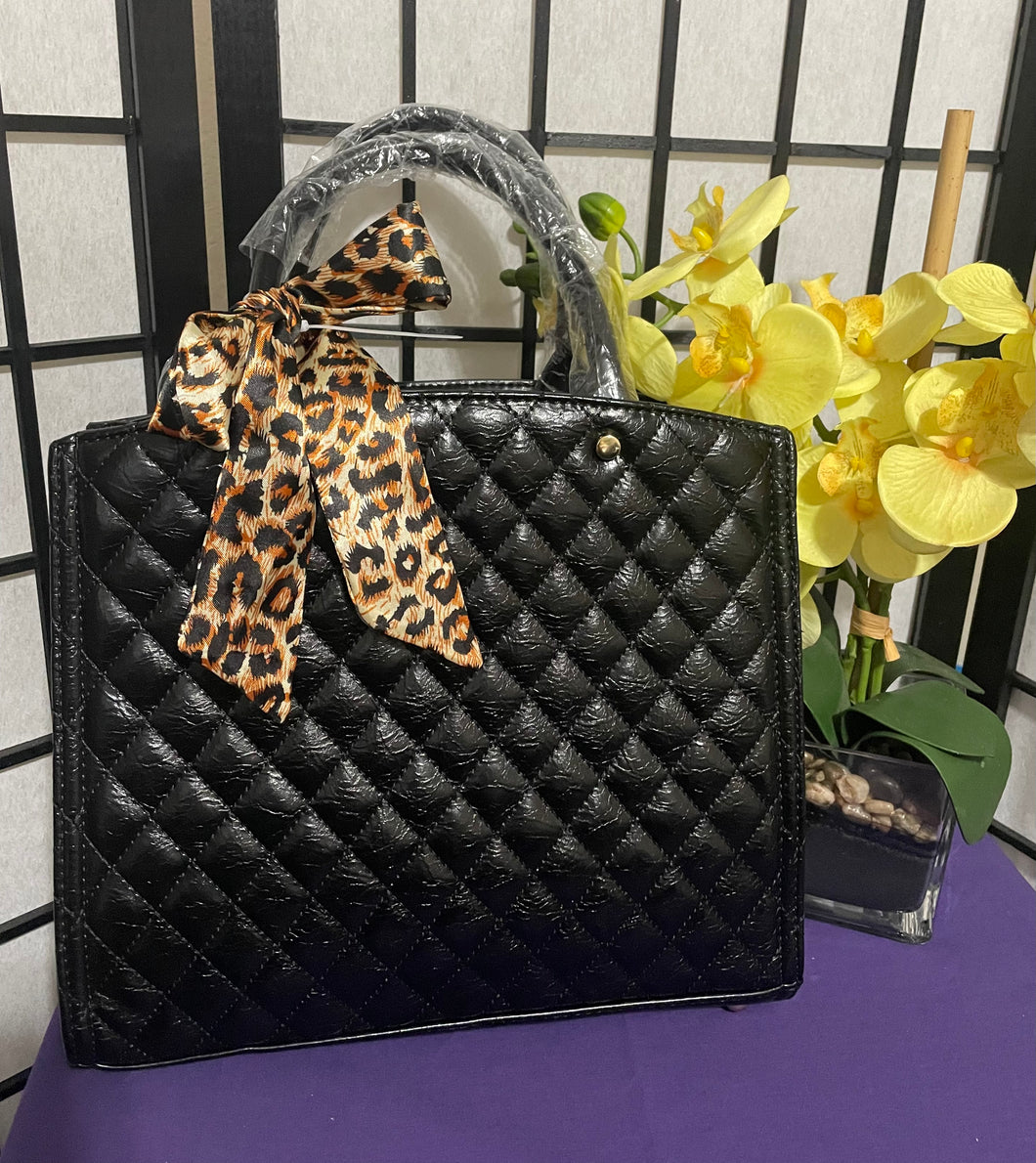 Quilted Black Purse